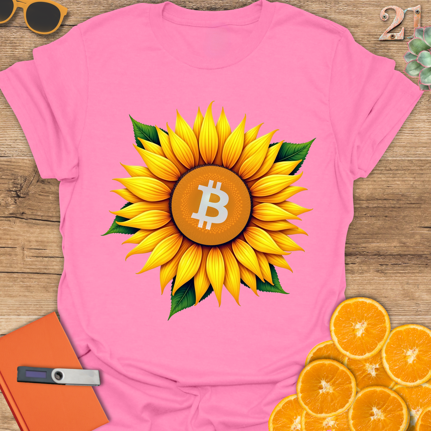 Sunflower Bitcoin T-Shirt