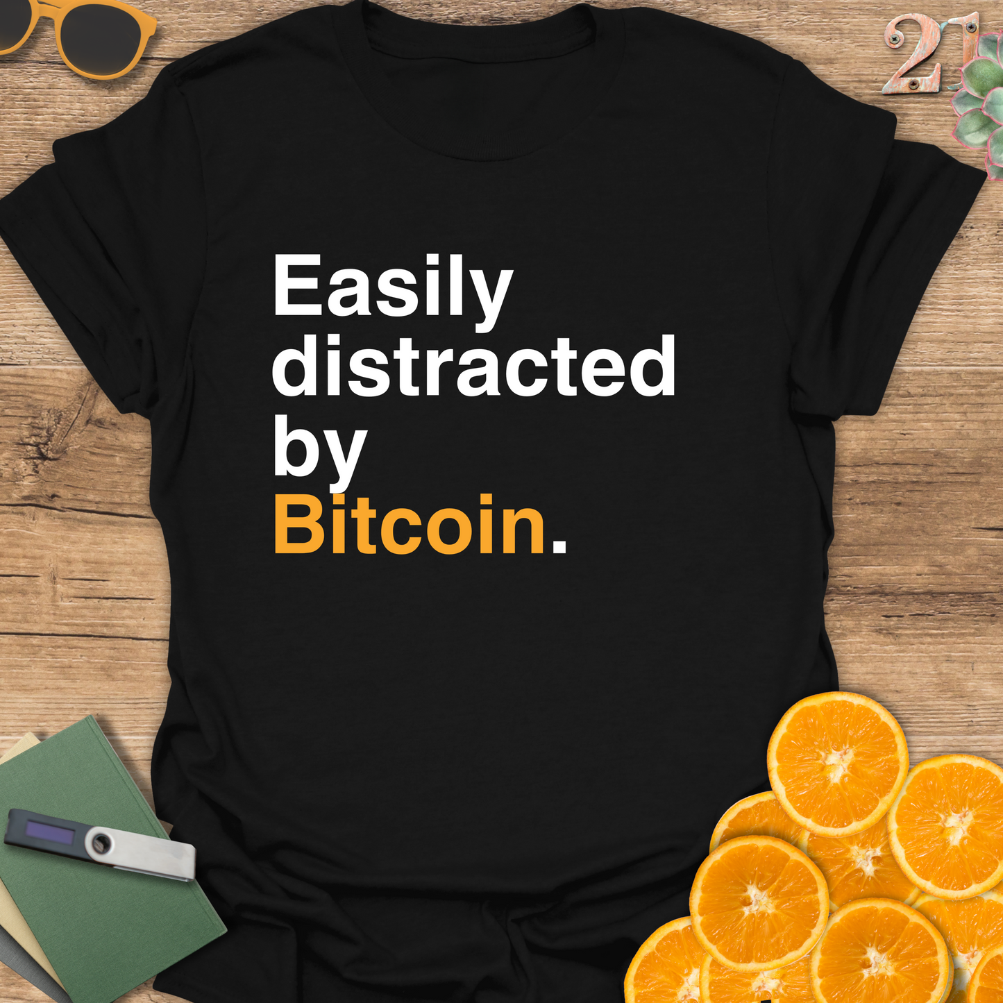 Easily distracted by Bitcoin T-Shirt