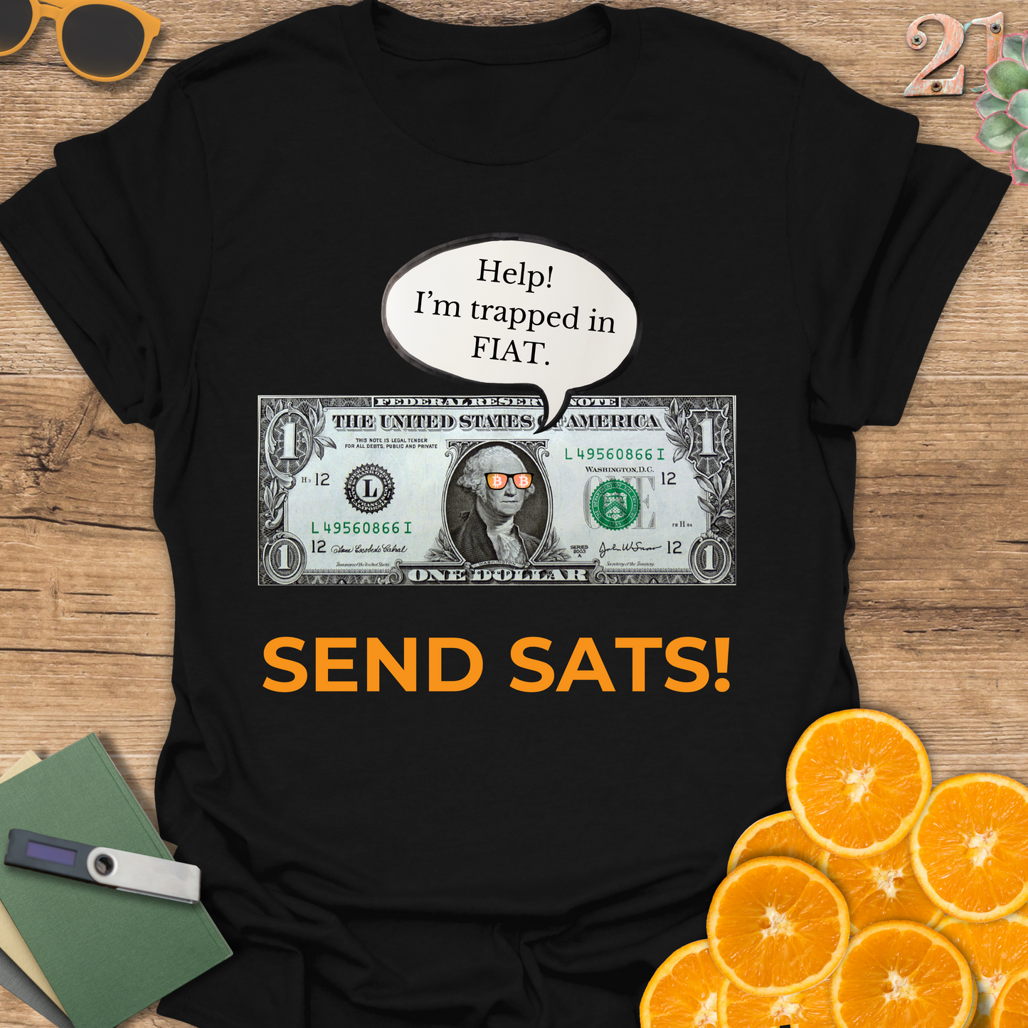 Funny Money Unisex T-Shirt - 'Send Sats' Design