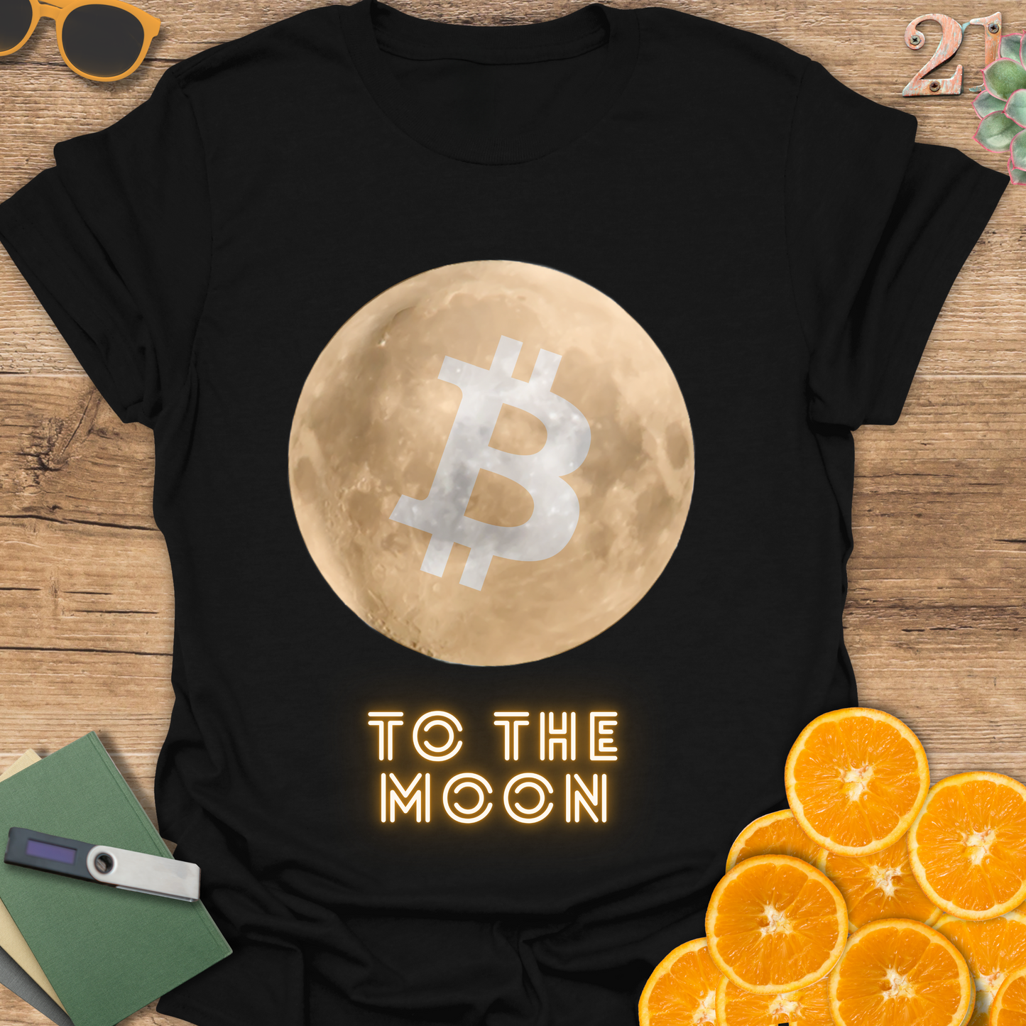 Bitcoin to the moon Unisex T-Shirt