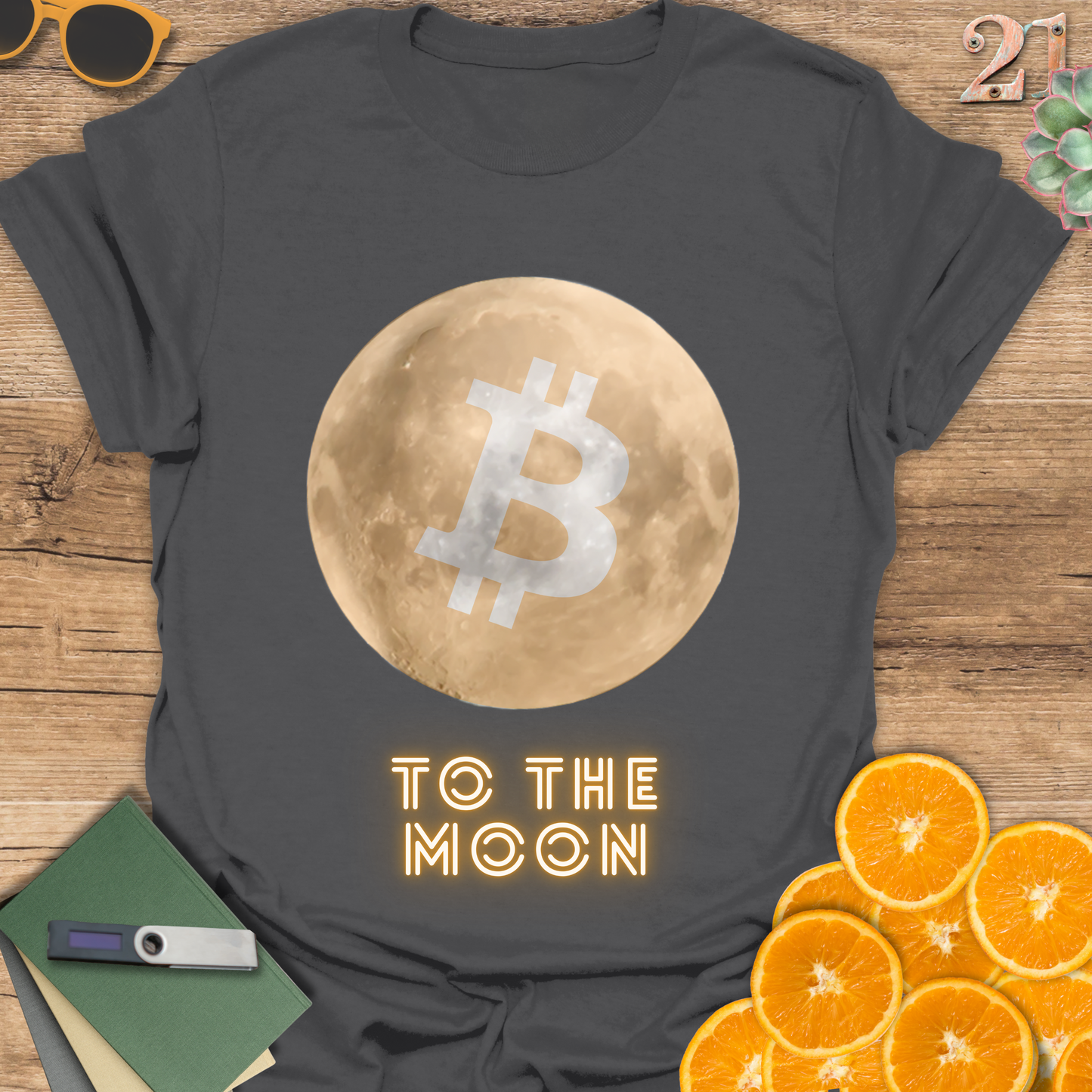 Bitcoin to the moon Unisex T-Shirt