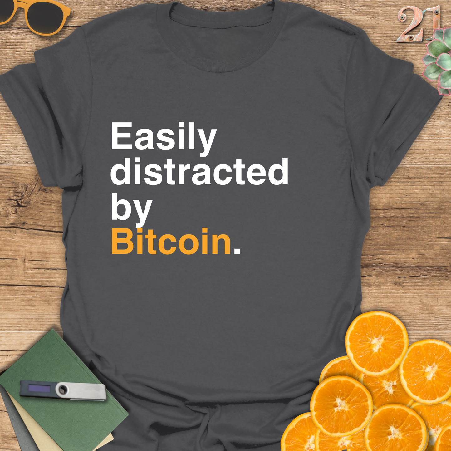 Easily distracted by Bitcoin T-Shirt