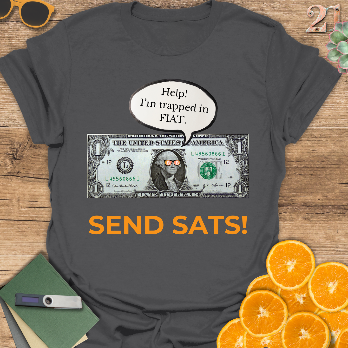 Funny Money Unisex T-Shirt - 'Send Sats' Design