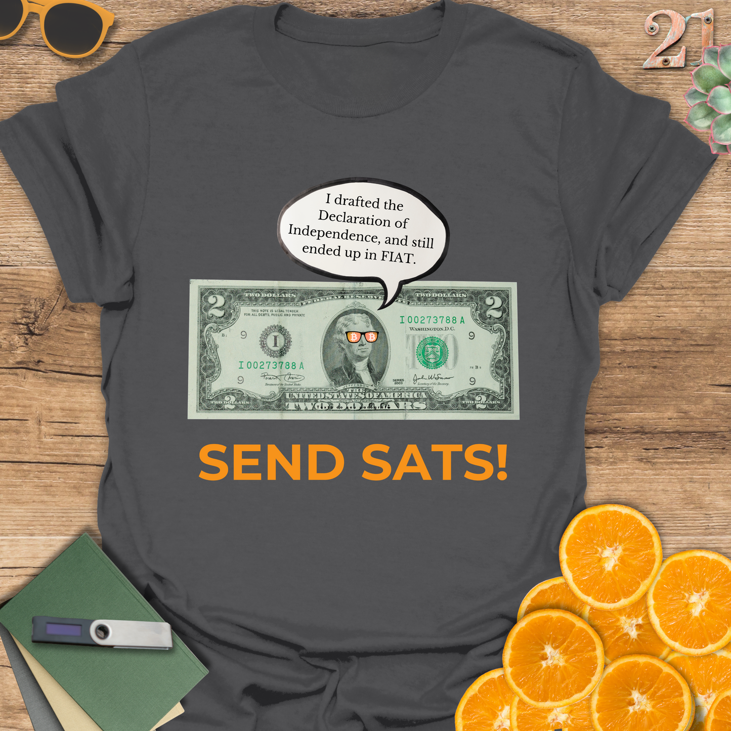 Funny Money Unisex T-Shirt - 'Send Sats' Design