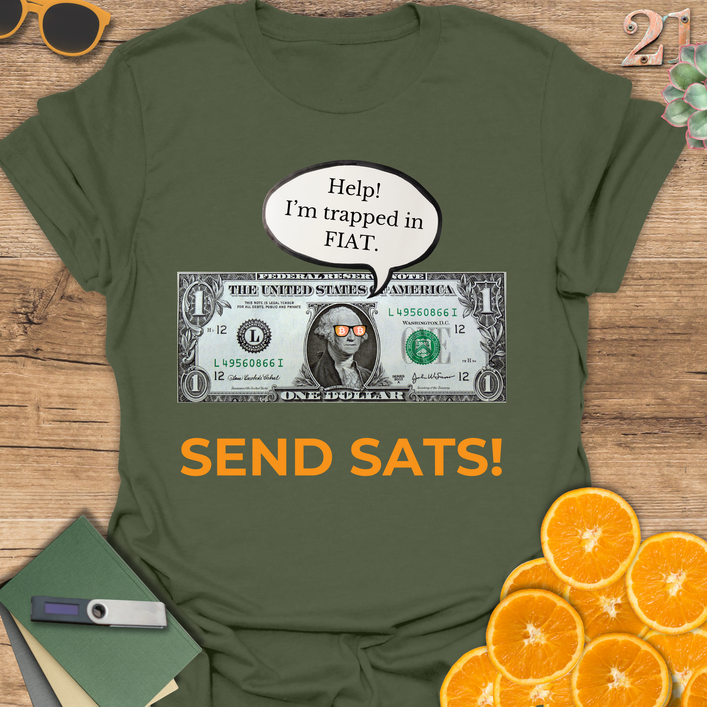 Funny Money Unisex T-Shirt - 'Send Sats' Design