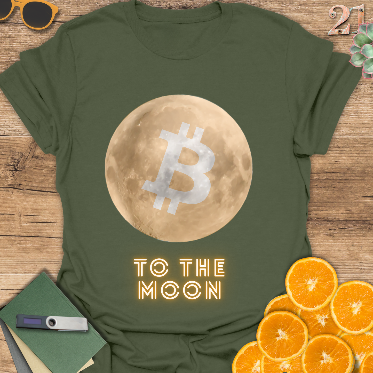 Bitcoin to the moon Unisex T-Shirt