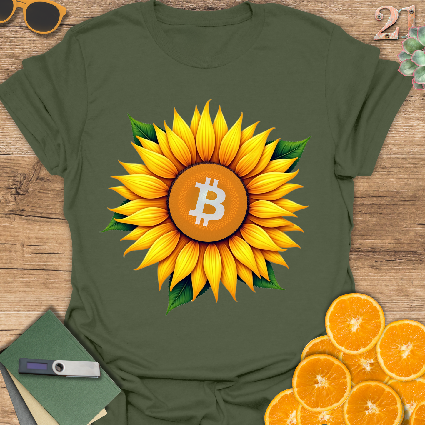 Sunflower Bitcoin T-Shirt