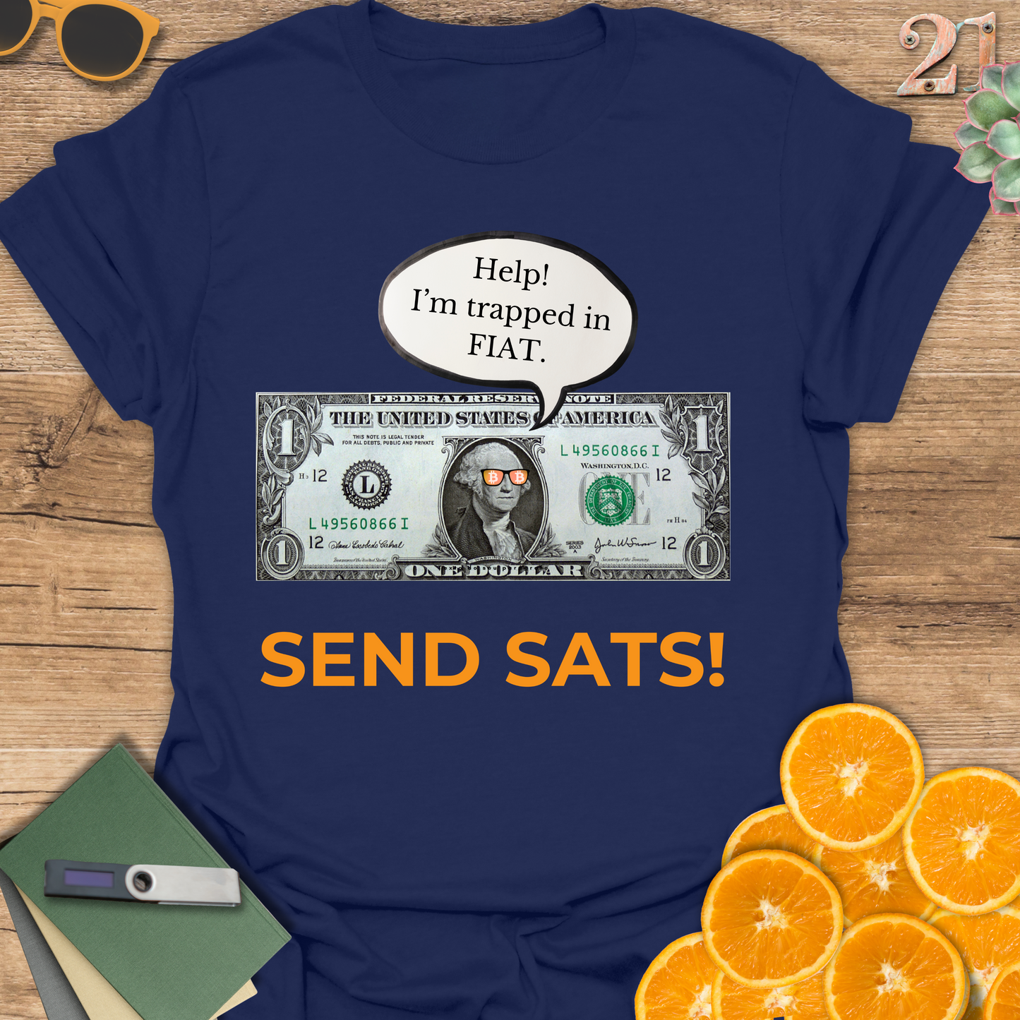 Funny Money Unisex T-Shirt - 'Send Sats' Design