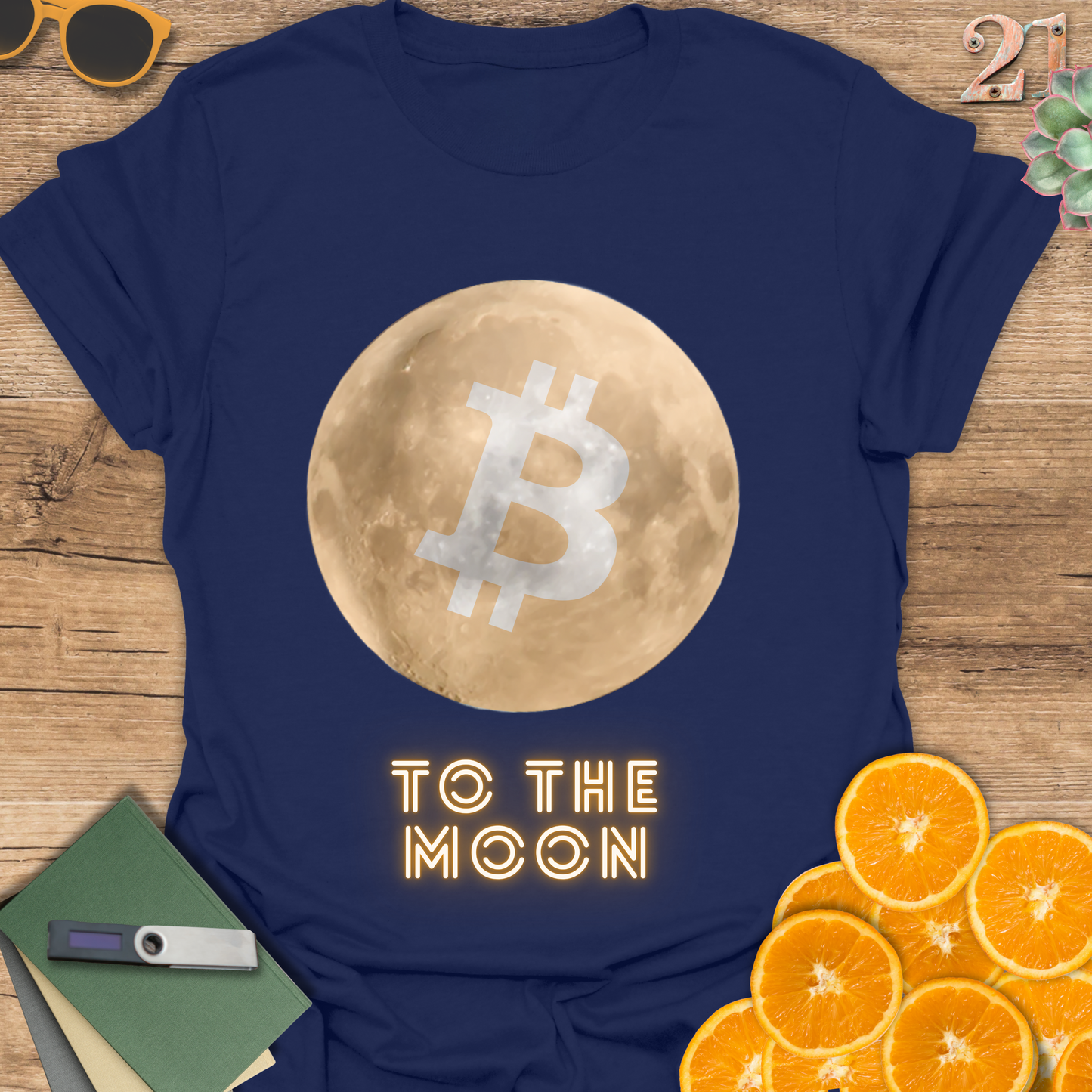 Bitcoin to the moon Unisex T-Shirt