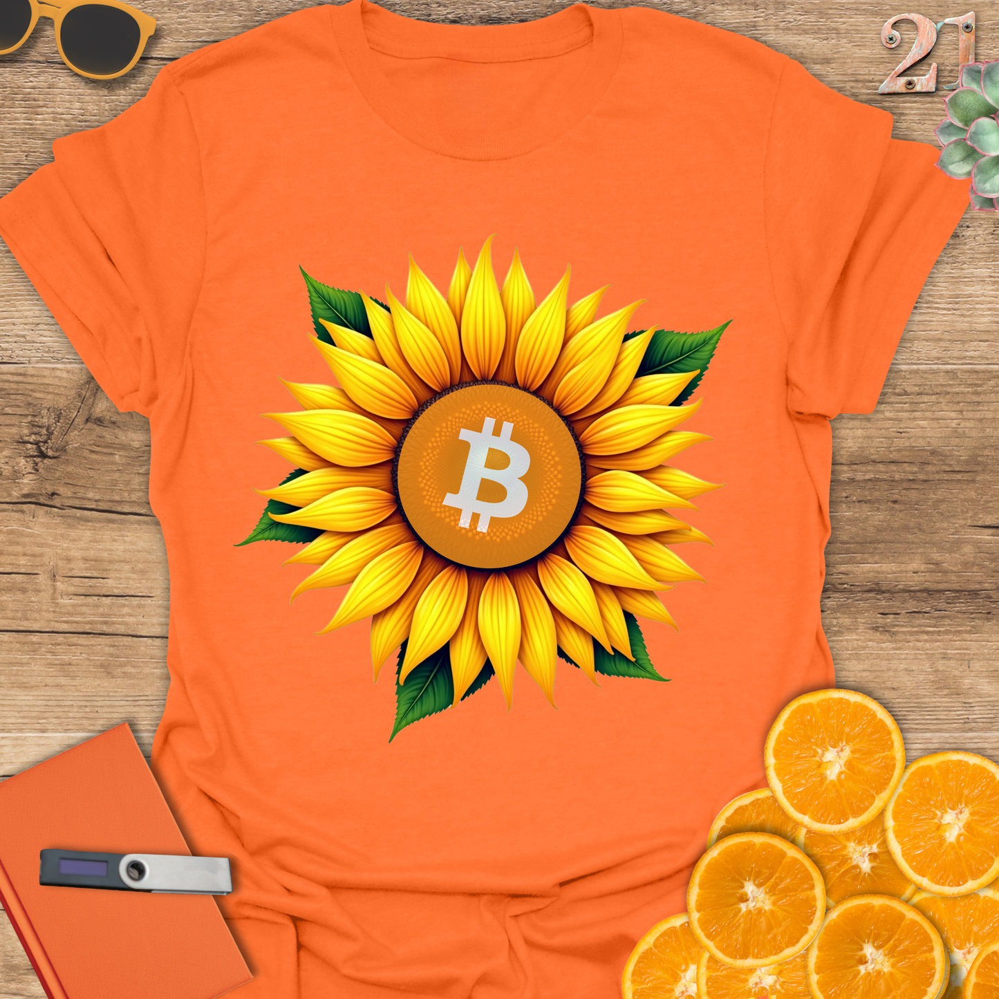 Sunflower Bitcoin T-Shirt