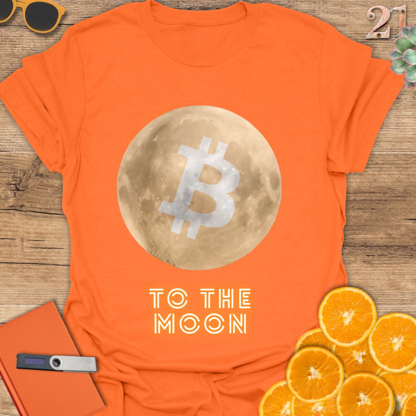 Bitcoin to the moon Unisex T-Shirt