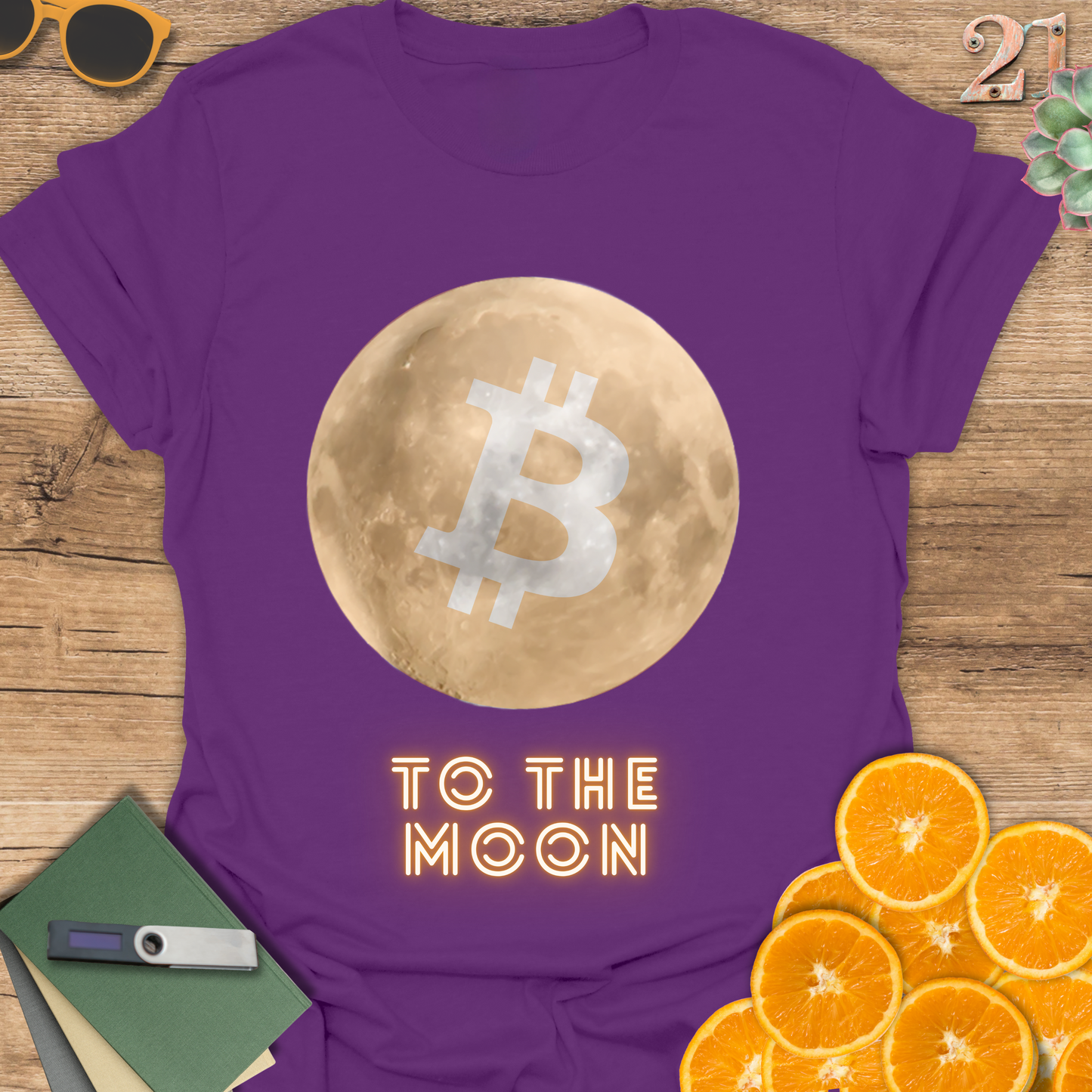 Bitcoin to the moon Unisex T-Shirt