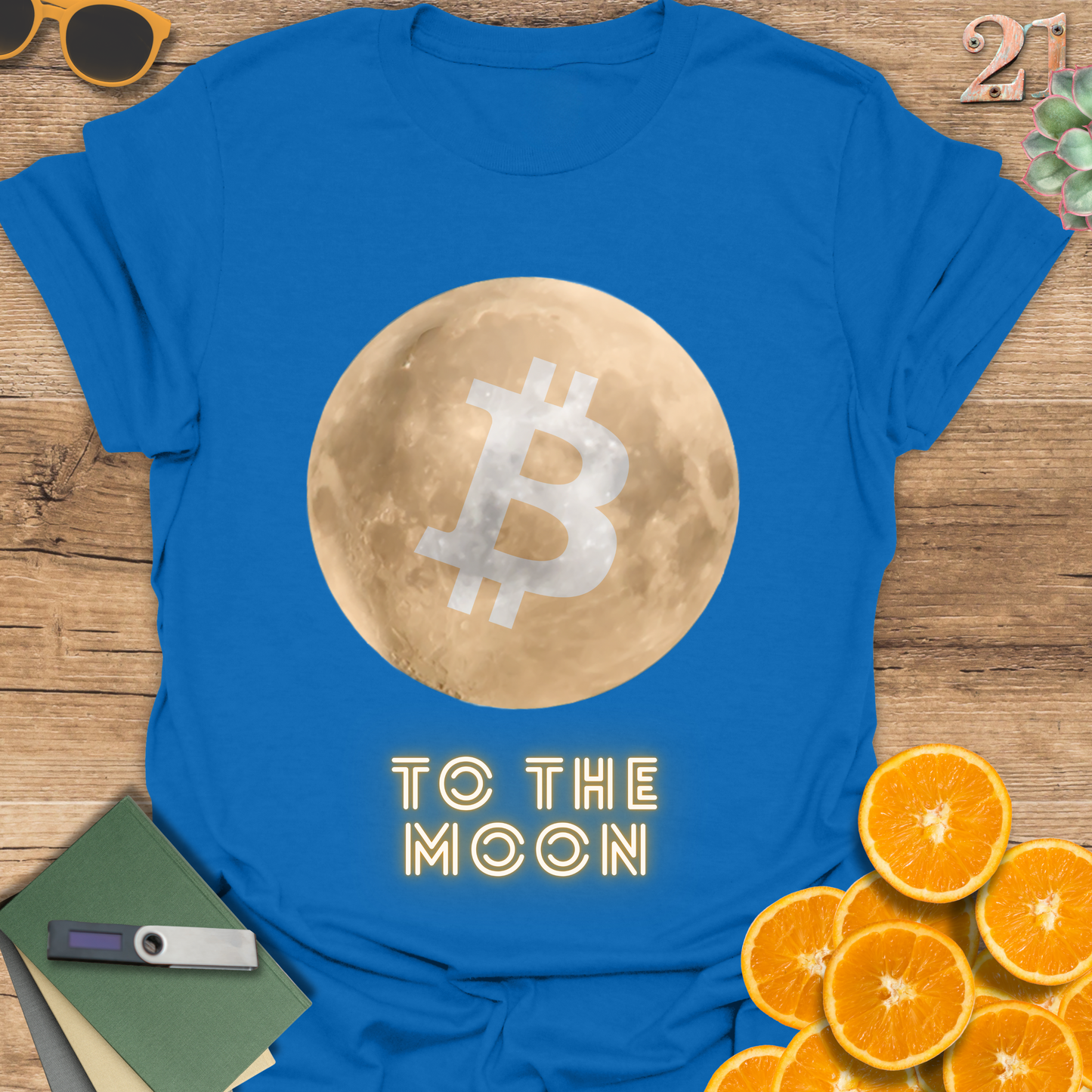 Bitcoin to the moon Unisex T-Shirt