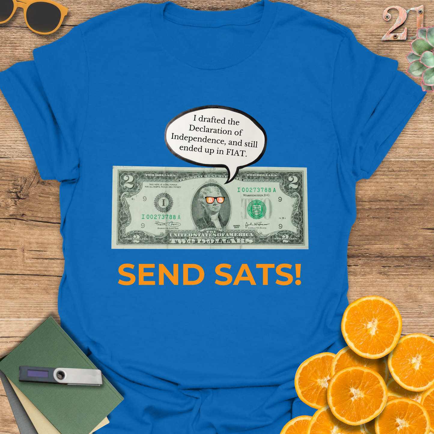 Funny Money Unisex T-Shirt - 'Send Sats' Design