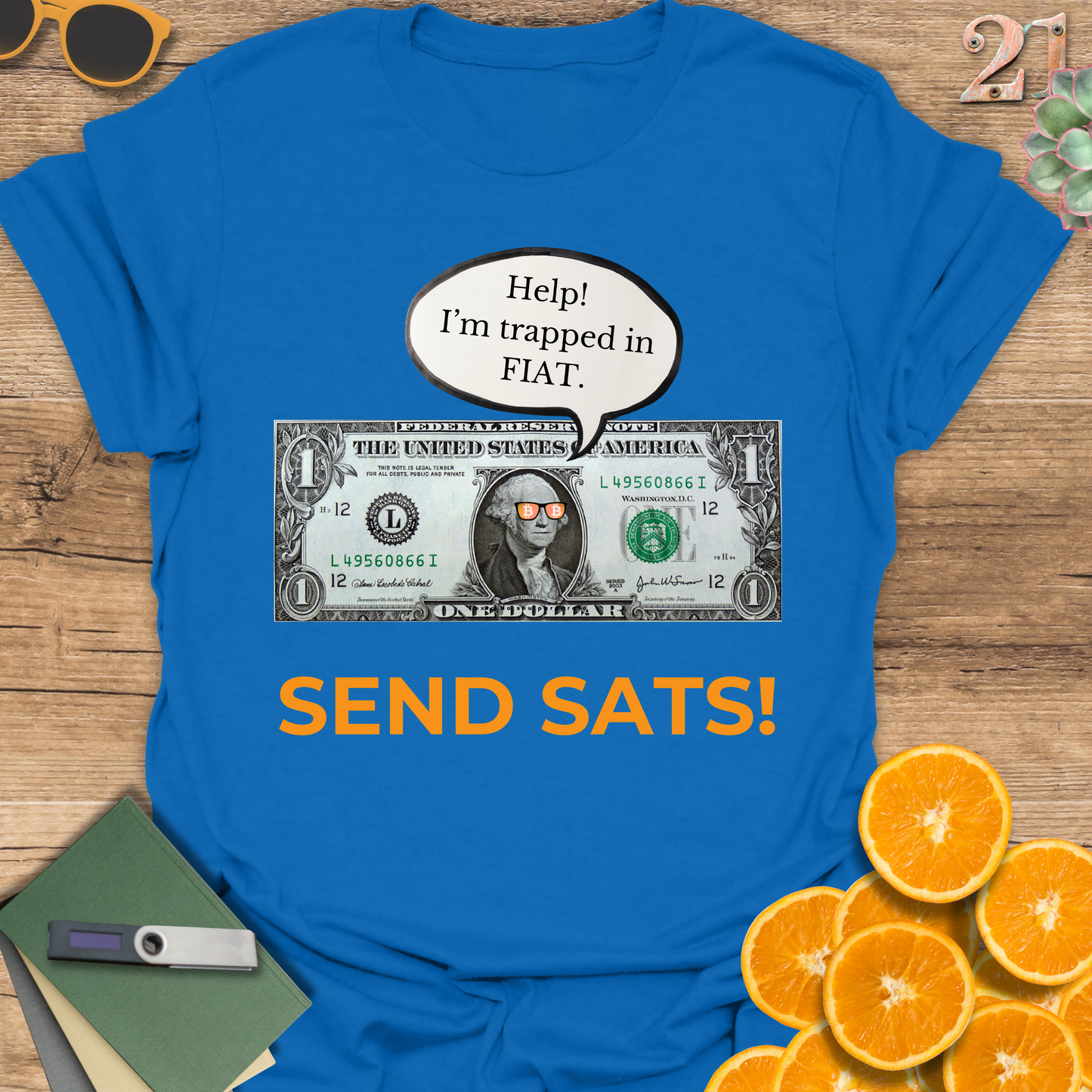 Funny Money Unisex T-Shirt - 'Send Sats' Design