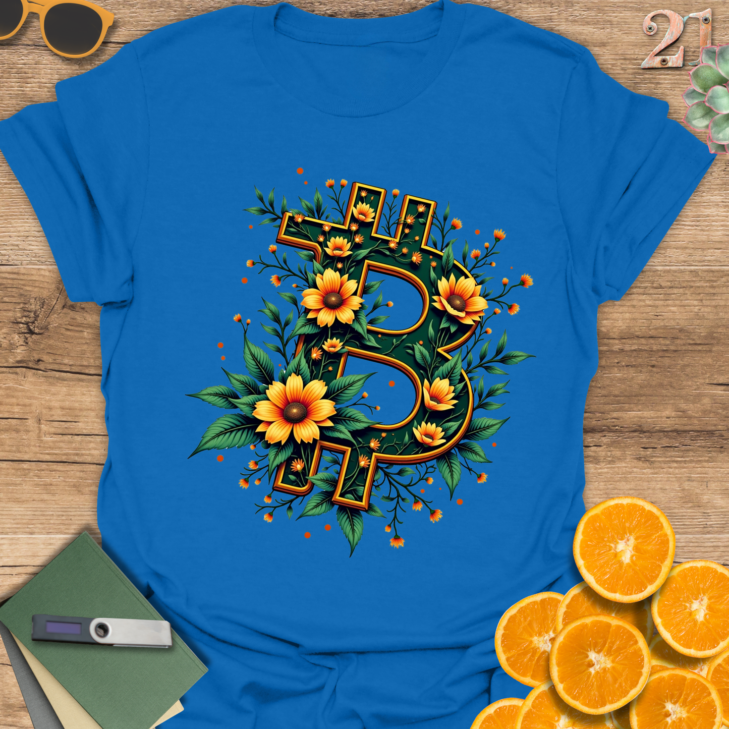 Bitcoin Floral Unisex T-Shirt