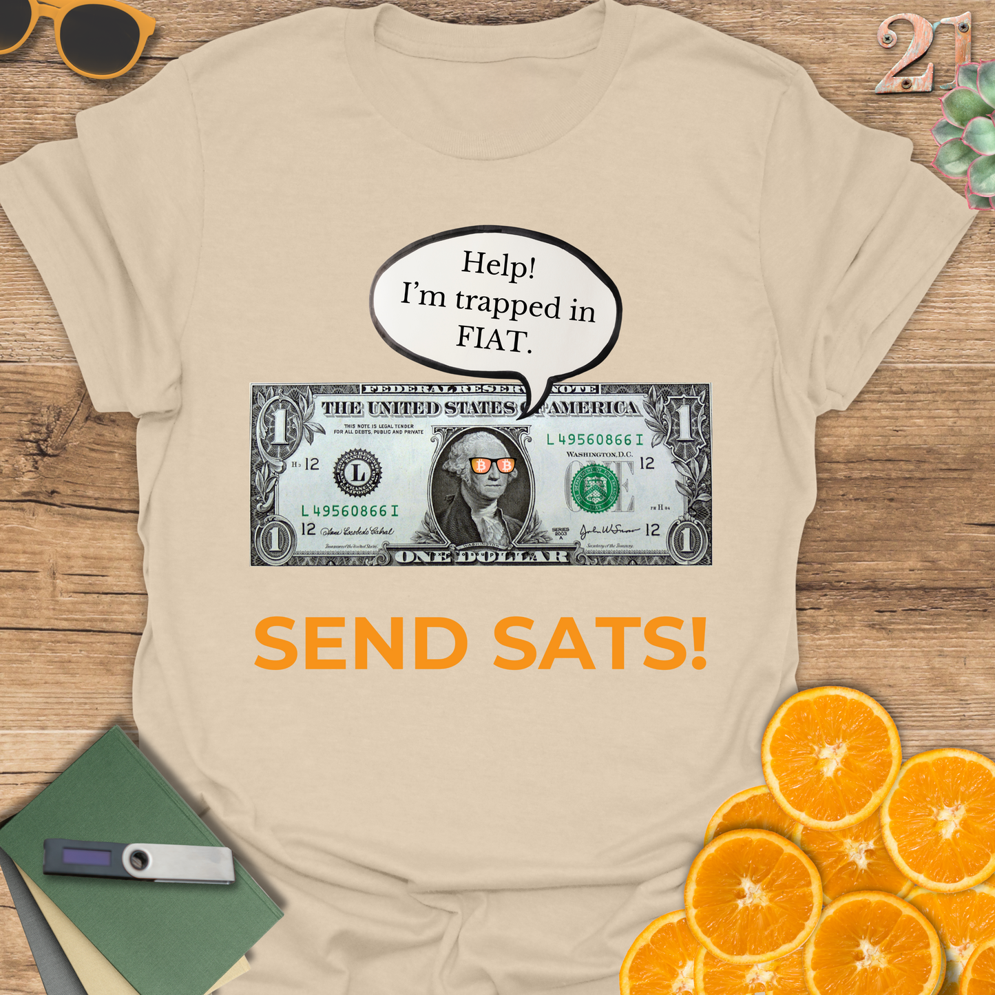 Funny Money Unisex T-Shirt - 'Send Sats' Design