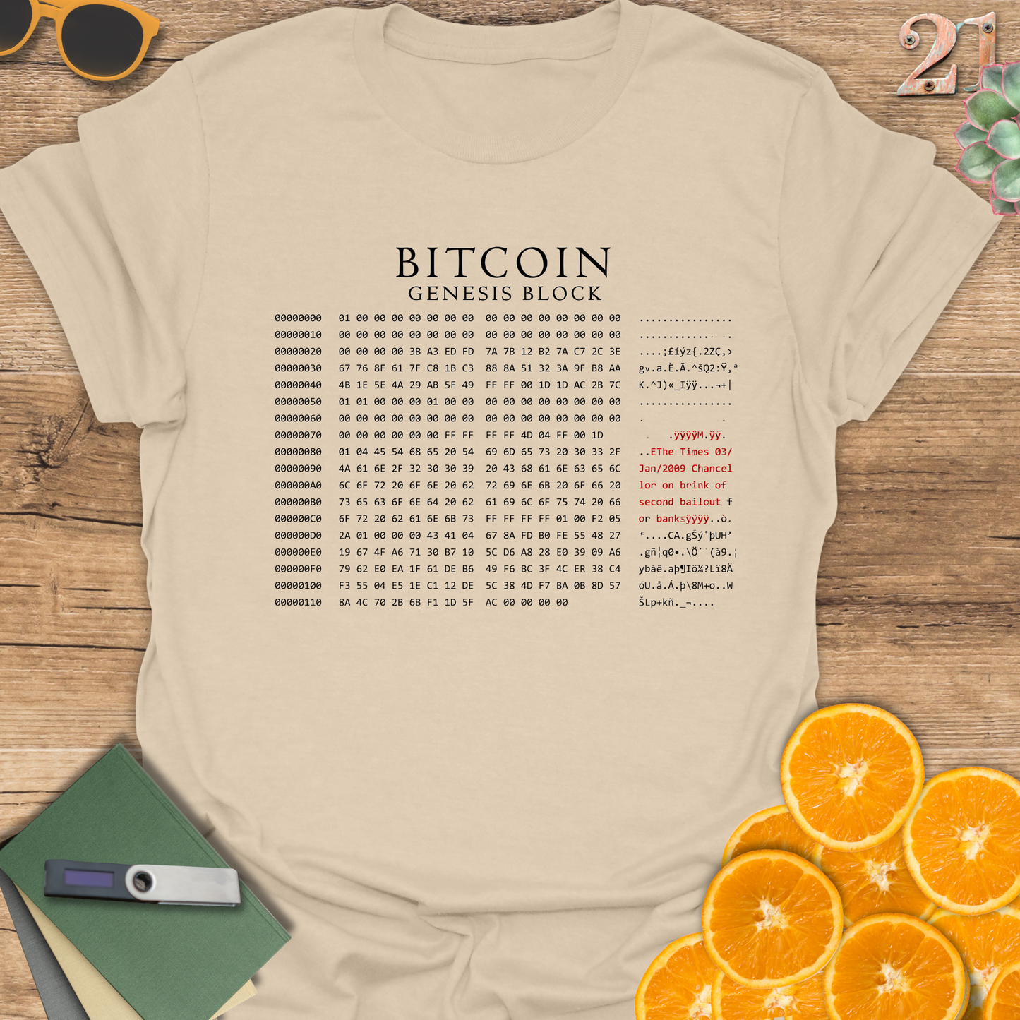 Bitcoin Genesis Block Unisex T-Shirt