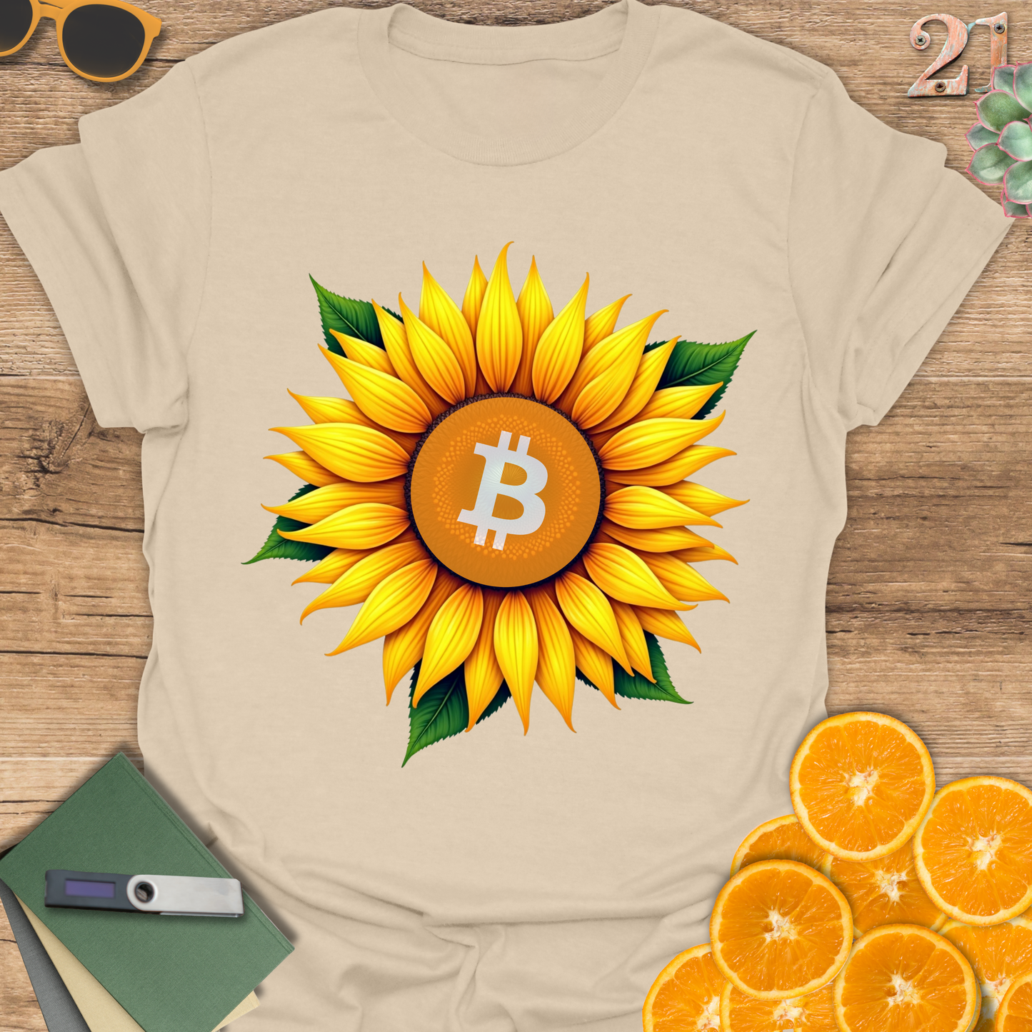 Sunflower Bitcoin T-Shirt