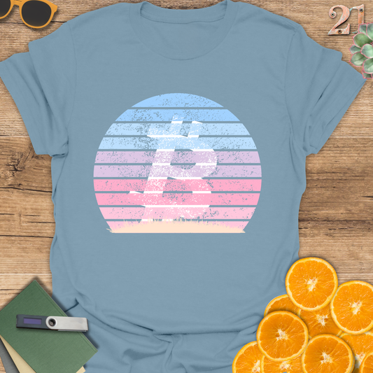 Retro pink Bitcoin T-Shirt