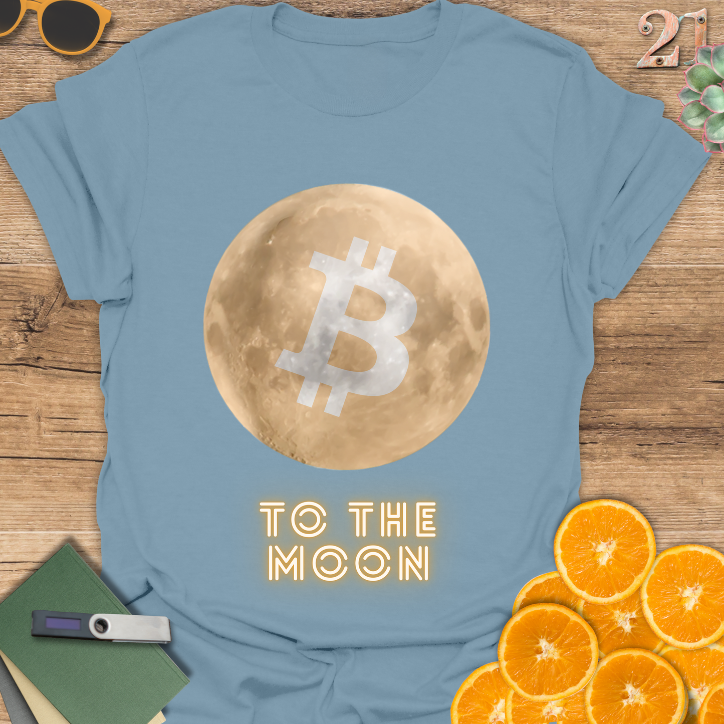 Bitcoin to the moon Unisex T-Shirt