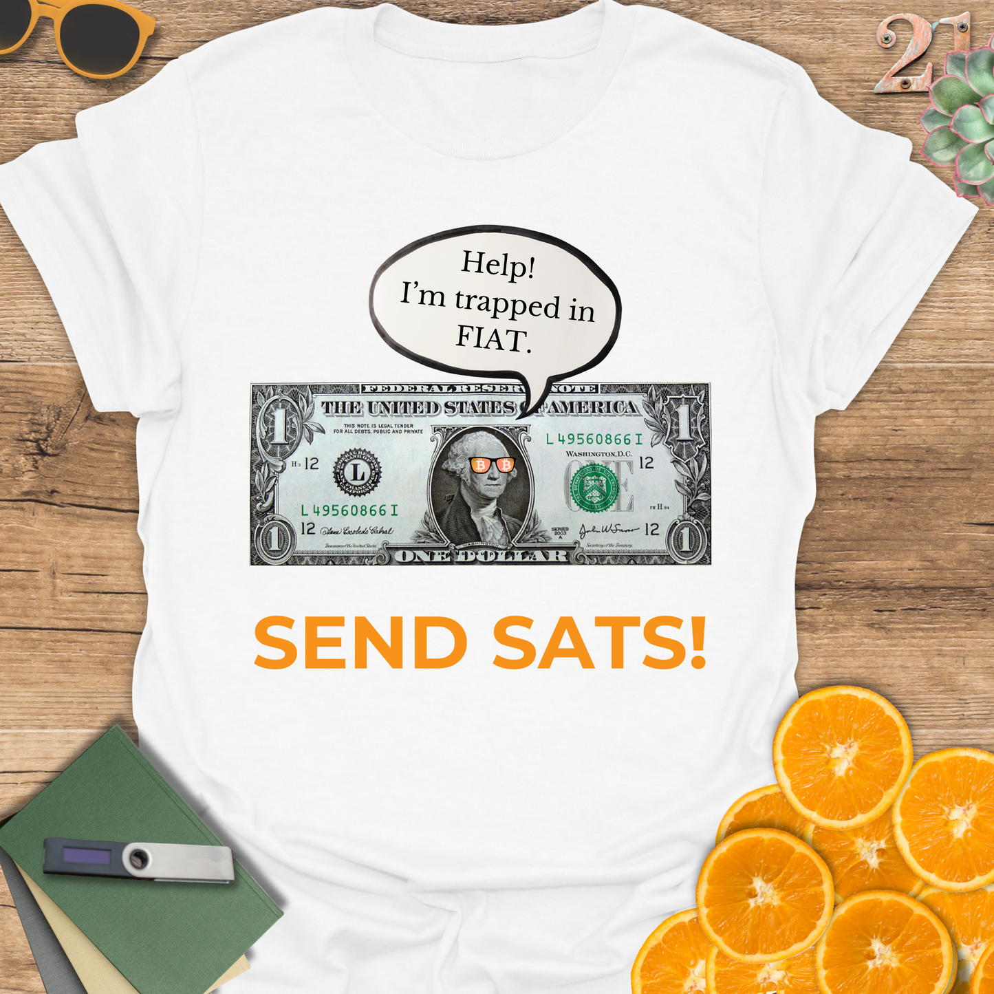 Funny Money Unisex T-Shirt - 'Send Sats' Design