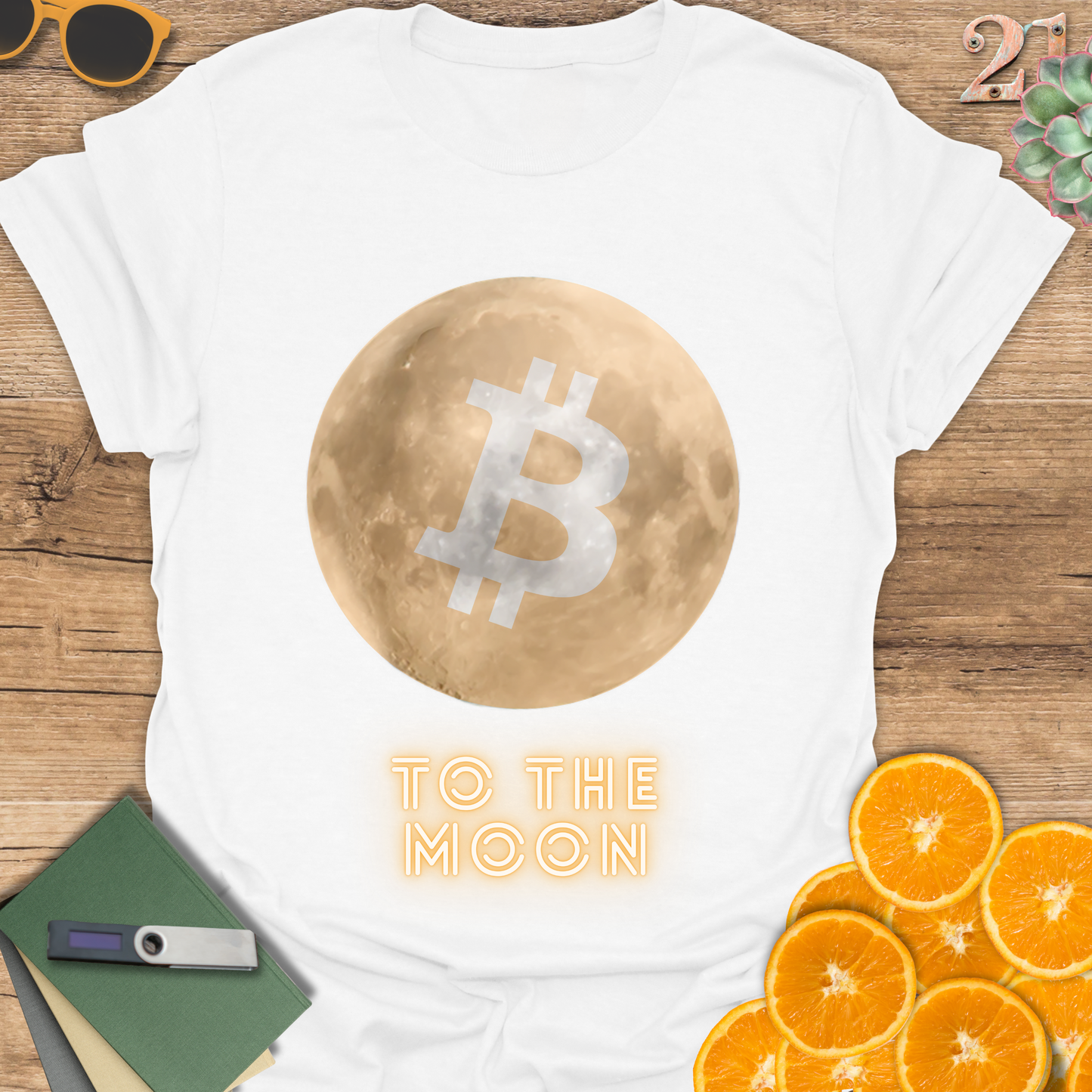 Bitcoin to the moon Unisex T-Shirt